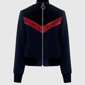 Women’s A.L.C. Emilio Suede-Trim Wool-Blend Jacket